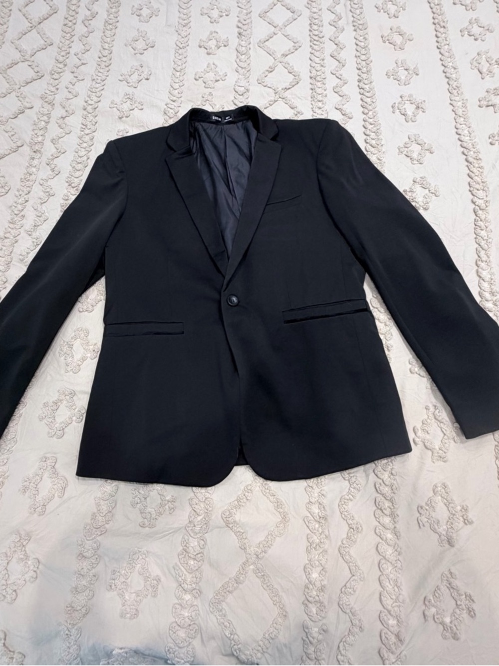 SHEIN Black Single-Button Men's Blazer